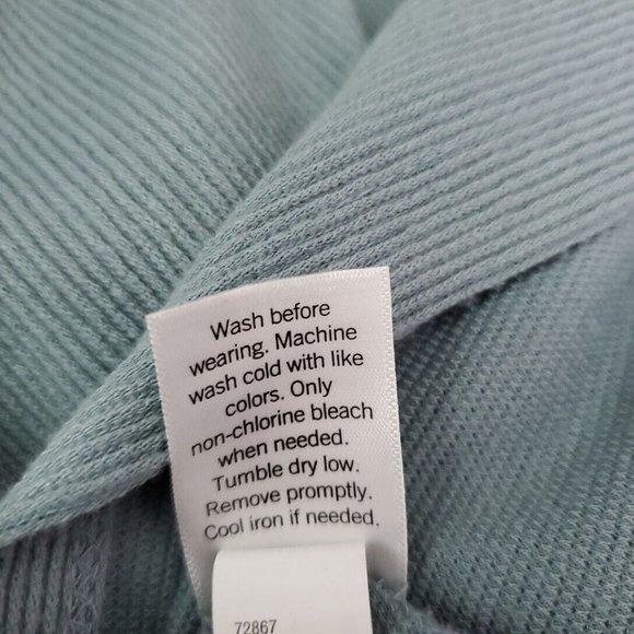 Nine West‎ Top Plus Size XXL Princess Sleeve Ribbed Stretch Long Sleeve Blue - Picture 6 of 6